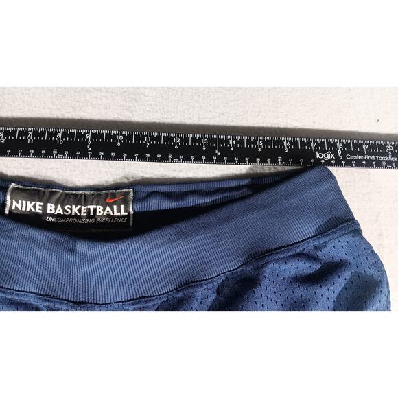 Nike Basketball Shorts XL Blue UNC Tar Heels Style Vintage Mesh Satin Trim 2000s - Picture 5 of 8